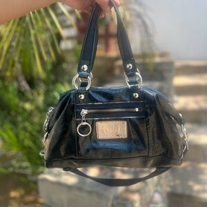 Coach Shiny Black Satchel